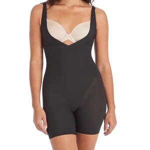 NWT Maidenform FL2556 Open Bust Body‎ Shaper Smooth Control Black Small